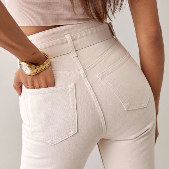 Reformation Belted High Rise Straight Jeans - Picture 12 of 12